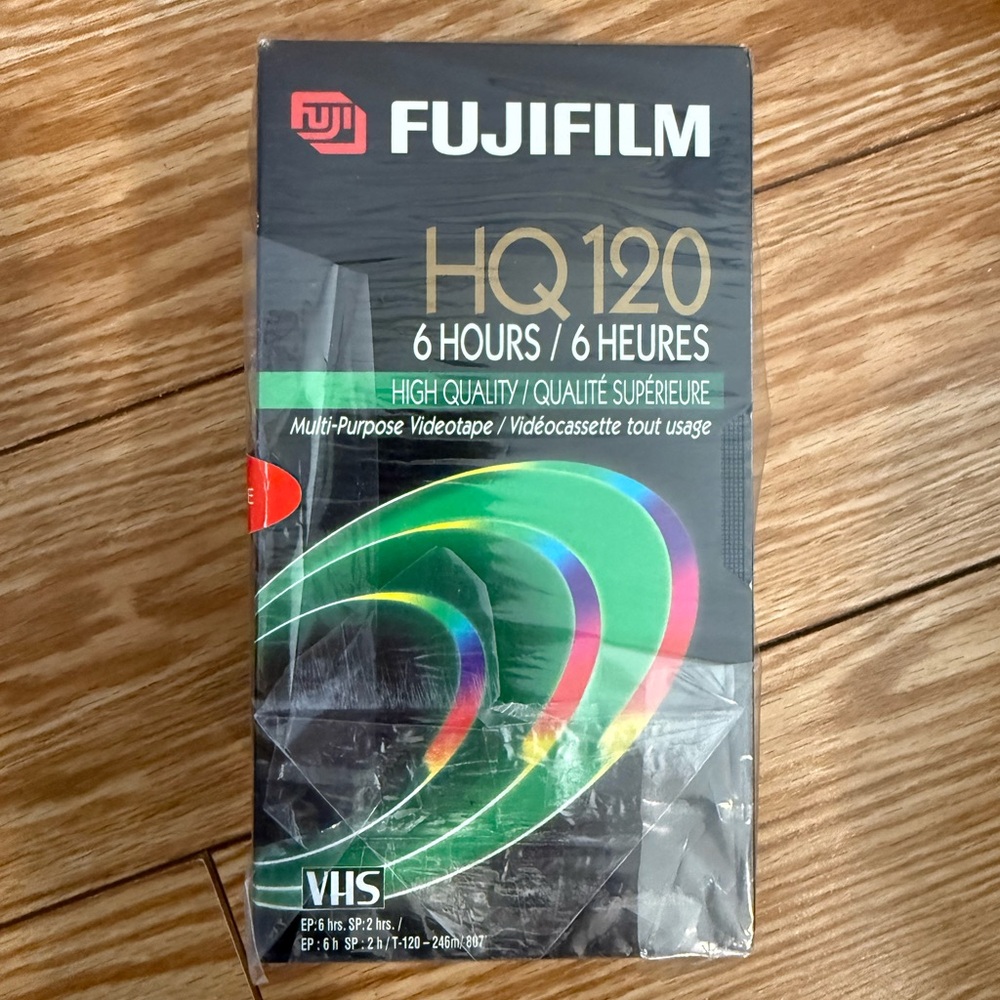 3 pack new Fujifilm HQ 120 blank VHS Tape